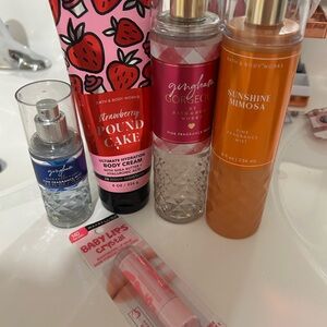 Bath & Body Works Strawberry Pound Cake Body Cream and others